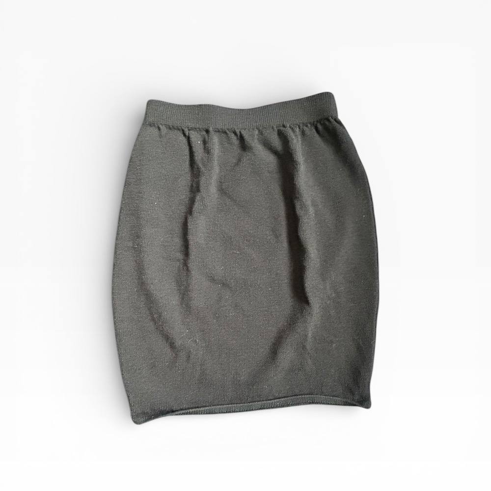 St John Collection Santana Knit Pencil Skirt Size 4 Dark Brown